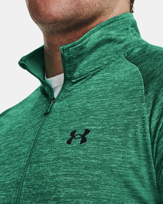 Men's UA Tech™ ½ Zip Long Sleeve in Green image number 3